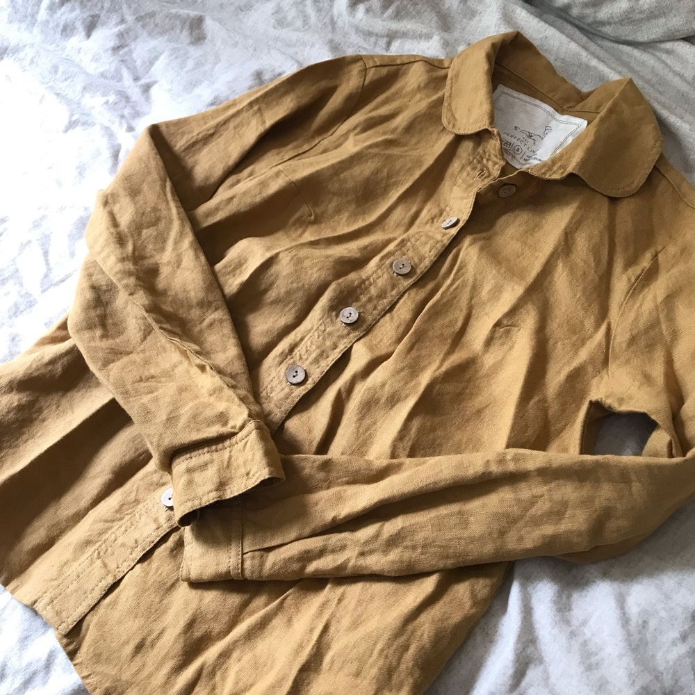 Linen button down